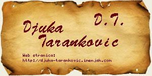 Đuka Taranković vizit kartica